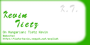 kevin tietz business card